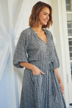 Load image into Gallery viewer, Blair Black Leopard Tie Waist Maxi Dress