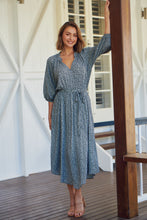 Load image into Gallery viewer, Blair Black Leopard Tie Waist Maxi Dress