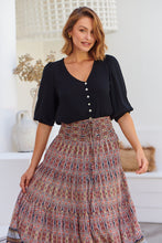 Load image into Gallery viewer, Josephine Multi Boho Print Maxi Skirt