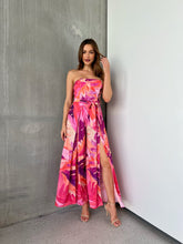 Load image into Gallery viewer, Reese Strapless Pink/Purple Strapless Jumpsuit