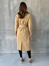 Load image into Gallery viewer, Loretta Camel Tie Waist Trench Coat