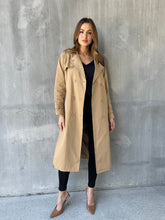 Load image into Gallery viewer, Loretta Camel Tie Waist Trench Coat