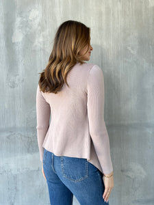 Heidi Blush Waterfall Short Cardigan