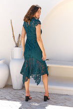 Load image into Gallery viewer, Constance Emerald Lace Evening Dress