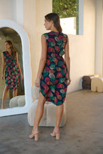 Load image into Gallery viewer, Alma Autumn Bold Leaf Print Print Zip Dress