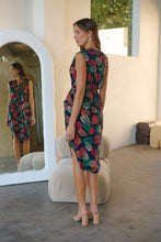 Load image into Gallery viewer, Alma Autumn Bold Leaf Print Print Zip Dress