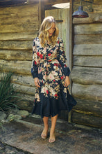Load image into Gallery viewer, Elodie Floral Long Sleeve Embellished Dress