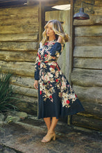Load image into Gallery viewer, Elodie Floral Long Sleeve Embellished Dress