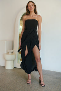 Arlet Strapless Black Strapless Jumpsuit