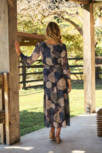 Load image into Gallery viewer, Leila Navy Print Tie Waist Chiffon Dress