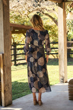 Load image into Gallery viewer, Leila Navy Print Tie Waist Chiffon Dress