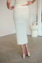 Load image into Gallery viewer, Eira Fitted Long Crochet Knit Beige Skirt (Part of a Set)