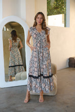 Load image into Gallery viewer, Augustina Cream/Rust/Black Print Button Front Maxi