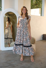Load image into Gallery viewer, Augustina Cream/Rust/Black Print Button Front Maxi