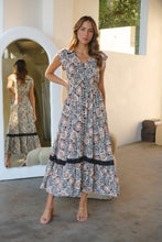 Load image into Gallery viewer, Augustina Cream/Rust/Black Print Button Front Maxi