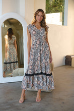 Load image into Gallery viewer, Augustina Cream/Rust/Black Print Button Front Maxi