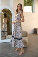Load image into Gallery viewer, Augustina Cream/Rust/Black Print Button Front Maxi