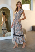 Load image into Gallery viewer, Augustina Cream/Rust/Black Print Button Front Maxi