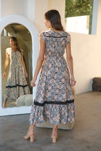 Load image into Gallery viewer, Augustina Cream/Rust/Black Print Button Front Maxi