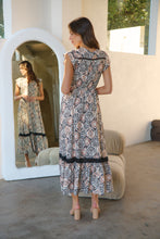Load image into Gallery viewer, Augustina Cream/Rust/Black Print Button Front Maxi