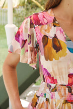Load image into Gallery viewer, Carina Watercolour Multi Print Short Sleeve Dress