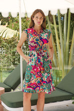 Load image into Gallery viewer, Maggie Multi Abstract Print Midi Dress
