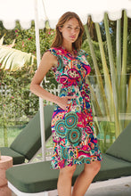 Load image into Gallery viewer, Maggie Multi Abstract Print Midi Dress