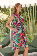 Load image into Gallery viewer, Maggie Multi Abstract Print Midi Dress