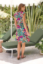Load image into Gallery viewer, Maggie Multi Abstract Print Midi Dress
