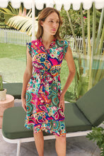 Load image into Gallery viewer, Maggie Multi Abstract Print Midi Dress