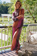 Load image into Gallery viewer, Esmeralda Purple/Orange Print Top Skirt Set