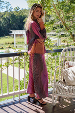 Load image into Gallery viewer, Esmeralda Purple/Orange Print Top Skirt Set