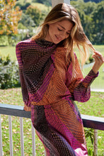 Load image into Gallery viewer, Esmeralda Purple/Orange Print Top Skirt Set