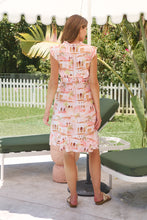 Load image into Gallery viewer, Maggie Blush/Peach Miami Print Midi Dress