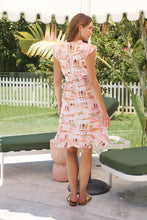 Load image into Gallery viewer, Maggie Blush/Peach Miami Print Midi Dress