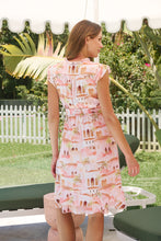 Load image into Gallery viewer, Maggie Blush/Peach Miami Print Midi Dress