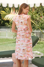 Load image into Gallery viewer, Maggie Blush/Peach Miami Print Midi Dress