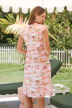 Load image into Gallery viewer, Maggie Blush/Peach Miami Print Midi Dress