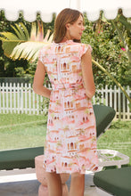 Load image into Gallery viewer, Maggie Blush/Peach Miami Print Midi Dress