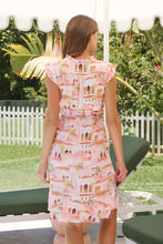 Load image into Gallery viewer, Maggie Blush/Peach Miami Print Midi Dress