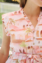 Load image into Gallery viewer, Maggie Blush/Peach Miami Print Midi Dress