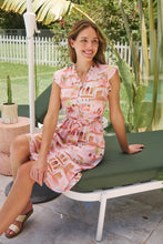 Load image into Gallery viewer, Maggie Blush/Peach Miami Print Midi Dress
