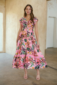 Augustina Pink Honolulu Print Dress