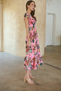 Augustina Pink Honolulu Print Dress