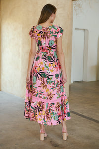 Augustina Pink Honolulu Print Dress