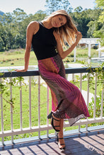Load image into Gallery viewer, Esmeralda Purple/Orange Print Top Skirt Set
