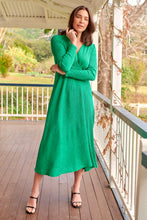 Load image into Gallery viewer, Azalia Green V Neck Long Sleeve Evening Dress