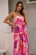 Load image into Gallery viewer, Reese Strapless Pink/Purple Strapless Jumpsuit