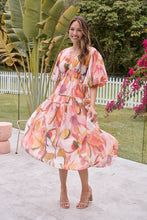 Load image into Gallery viewer, Prince Peach Multi Print Puff Sleeve Dress