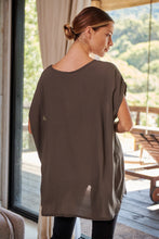 Load image into Gallery viewer, Chele Short Sleeve Oversized Plain Top